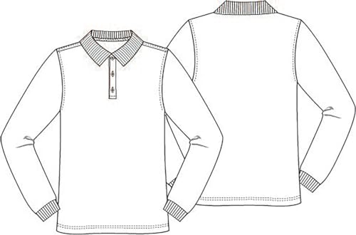 Image of Classroom School Uniforms Big Kid Long Sleeve Pique Polo CR835Y