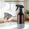 Botellas de vidrio ámbar con atomizador 16.9oz, 2 unidades, rociador recargable | Atomizador de vidrio reutilizable con boquilla ajustable, botellas vacías a prueba de fugas para limpieza del hogar, plantas, cabello y uso diario 6