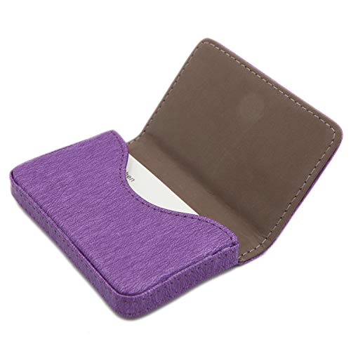 Image of RFID Blocking Wallet - Minimalist Leather Business Credit Card Holder - Purple2