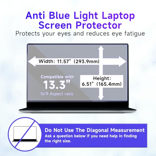Image of 2 Pcs 13.3-Inch 16:9 Laptop Screen Protector Designed For Blue Light Filter