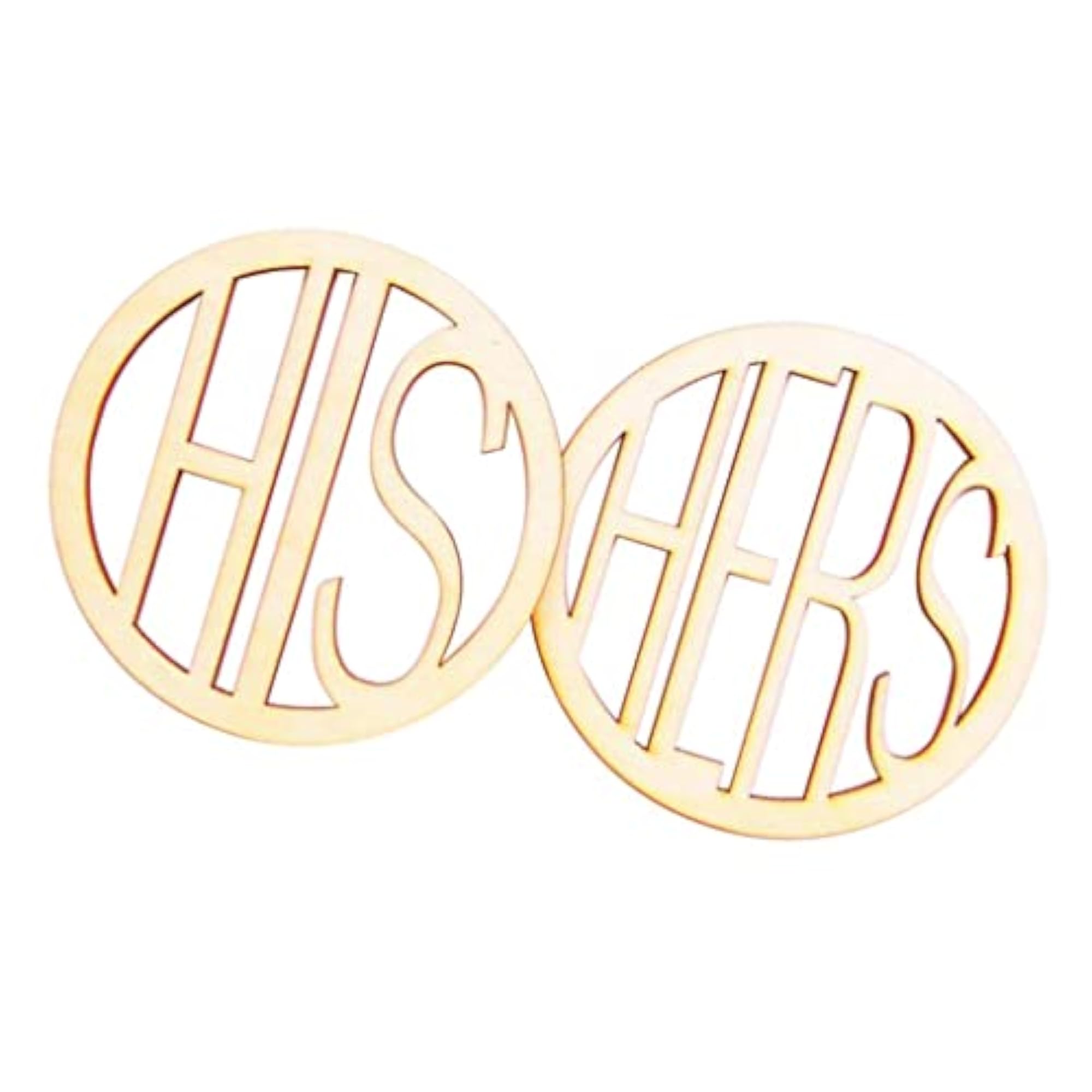 Pair Wedding His and Hers Wooden Coaster Holder