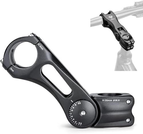 GEWAGE Fahrrad Vorbau Verstellbar,Fahrrad Vorbau Riser für 31,8 (1-1/4 Zoll) Lenker,Legierung Aluminium Fahrrad Vorbau Höhenadapter für die Meisten MTB, Rennräder, BMX,E-Bike