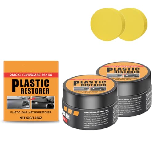 2pcs Auto Innenraum Creme,Autopflege Ledercreme Für Innenräume,Interior Cleaning Paste,Geeignet zur Reinigung und Pflege von Mittelkonsole, Instrumententafel, Sitzen und anderen Bereichen.