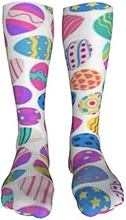 702 Unisex Sports Socks Easter Eggs Men’S Socks Anti Sweat Office Socks Recycled Walking Socks For Outdoor Basketball 50Cm