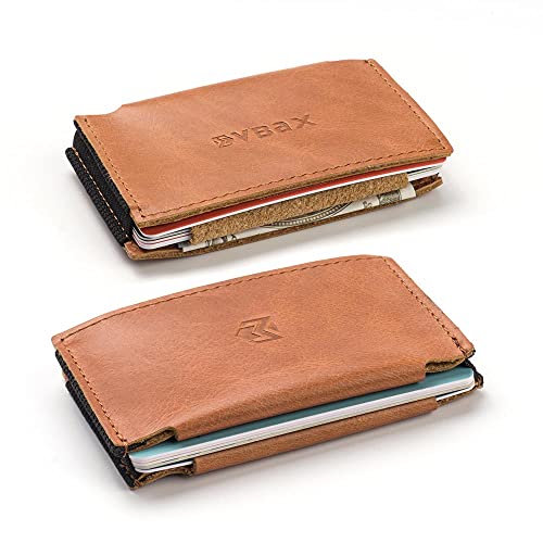 Image of Minimalist Slim Wallet Credit Card Holders - Elastic Small Front Pocket Wallet For Men Women