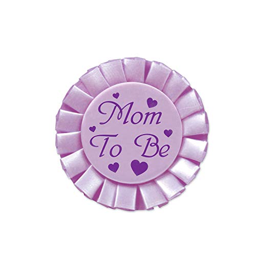 Mom To Be Satin Button Party Accessory (1 count) (1/Pkg)