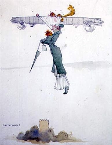 Tableaux modernes Le Zeppeltoque de William Heath Robinson, déco murale bureau 60x90cm