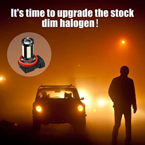 4 Pcs H8 H11 Led Fog Light Bulbs 6000K White Led Bulbs For Fog Light 1400 Lumen 12-24V High Power 5730 Led, Constant Current, Plug And Play, Non Polarity Headlight Bulb For Car Truck (H8/ H11) #TOP4