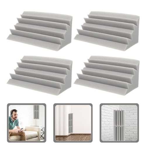 4 piezas Paneles de espuma absorbente de sonido y trampas de graves de baja frecuencia miniatura 3