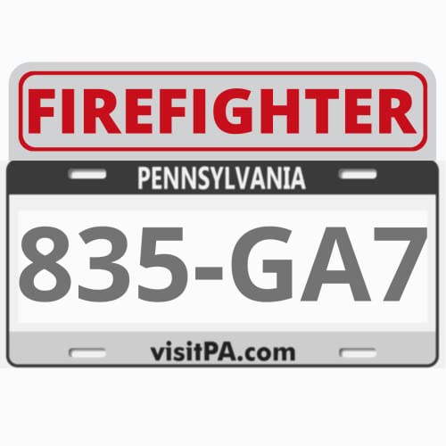 Firefighter License Plate Topper