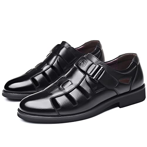 Men's Fashion Casual Sandals Closed Toe Breathable Comfortable Shoes Business Leather Sandals