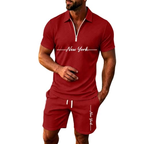 Survêtement d'été pour homme ensemble 2 pièces en maille respirante short et haut de sport décontracté