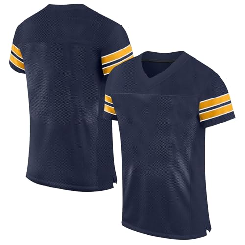 Camisetas de Rugby Personalizadas con Nombre y número para Adultos, jóvenes y preescolares. Camisetas de fútbol Americano Personalizadas de Manga Corta. B15