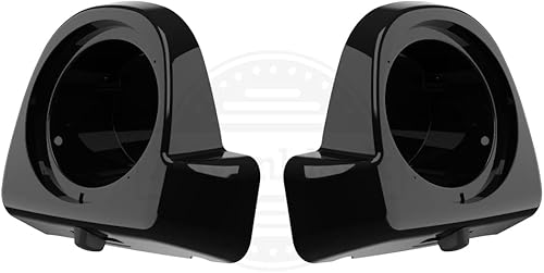 Miniatura 7 de Moto Onfire Lower Fairings - Cápsulas de altavoz para Harley Touring 2014+ - Negro vívido, 6.5 pulgadas