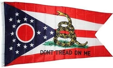 Trade Winds 3x5 Gadsden Don't Tread On Me Ohio State Flag 3'x5' Banner Brass Grommets Premium Fade Resistant