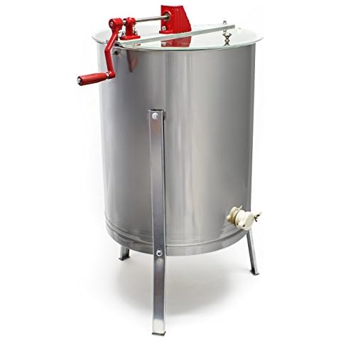 Extractor manual de miel 4 cuadros lucio perca DNM de acero inoxidable Cover