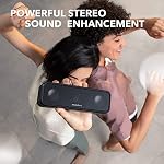 Soundcore 3 par Anker Soundcore, Haut-parleur Bluetooth avec son stéréo, 24H L'heure du jeu, IPX7 Imperméable, Diaphragme de titane pur, PartyCast, BassUp, App, personnalisé EQ, pour la maison, l'extérieur et la plage