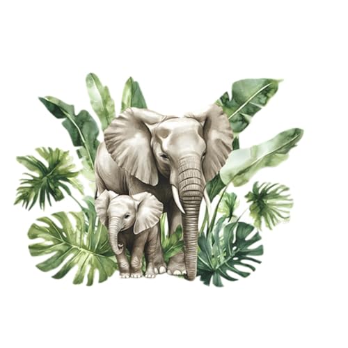Vinilo Decorativo Elefantes Acuarela para Decoración Infantil