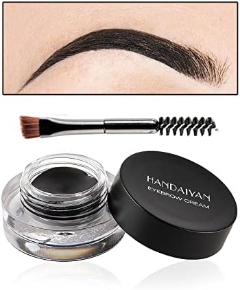 Eyebrow Pomade Cream Eyebrow Gel Brow Pomade Gel Long Lasting Waterproof High Pigmented Eyebrow Cream Gel Create Natural Brow Makeup - 04 Black
