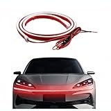 Car LED Hood Light Strip for VW Pointer Polo Polo Vivo Rabbit Routan,Daytime Running Lights Cool Decorative Lights Dynamic Scan Start-Up Effect Exterior Accessories,150cm-Red