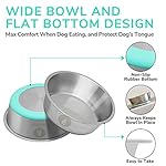 LumoLeaf Hundenapf Edelstahl Groß φ26cm, 2 x 3000ml Futternapf mit rutschfestem Silikonboden, Metall Wassernapf für Grosse, mittelgroße Hunde, Fressnapf Hund Spülmaschinenfest (Doppel Hundenapf) – Bild 4