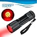 HQRP Portable Pocket Red Light Flashlight 9 LEDs for Watching Iguanas, Snakes, Hamsters, Hedgehogs, Turtles, Reptiles at Night, for Night-time Activities and Night Observation, Red Light Torch