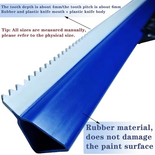 Outil autonivelant ciment et raclette de sol époxy crantée