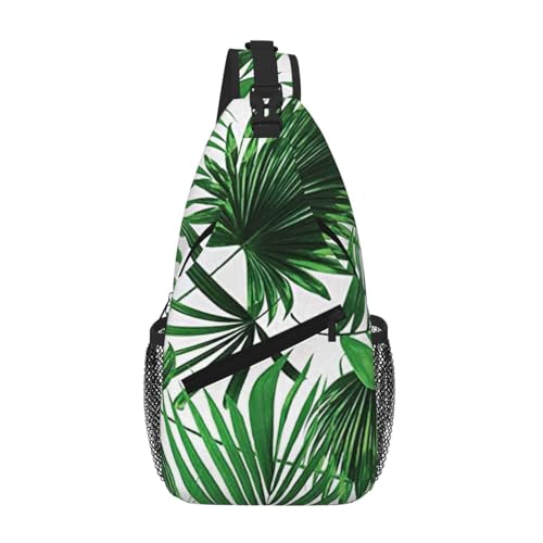 Mochila para hombre y mujer con diseño de cruz diagonal Palm Tree