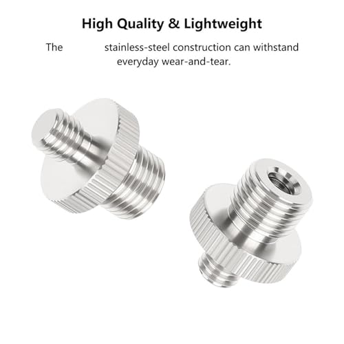 Tornillo de acero inoxidable resistente con roscas macho 1/2-20 y hembra 1/4-20 3