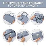 FIORETTO Womens Foldable Weekend Bag Overnight Hospital Bag with Shoes Compartment & Wet Pocket, Water Resistant Gym Bag Duffle Bag Travel Bag Holdall for Women Men Blue - Image 6
