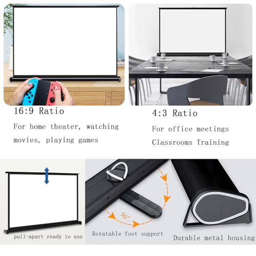 Pantalla portátil para proyector 50in 16:9 retráctil miniatura 5