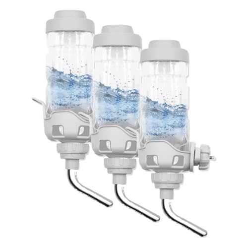 Image of Vannon Rabbit Water Bottle for Cage, Top Fill 34oz Bunny Water Bottle No Drip Automatic Water Dispenser for Dog, Rabbit, Guinea Pig & Small Animals Hanging Cage Water Bottle (Pack of 3)