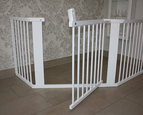 Schutzgitter Absperrgitter Türgitter Treppenschutzgitter V 117 bis 363 cm Weiss (117cm)