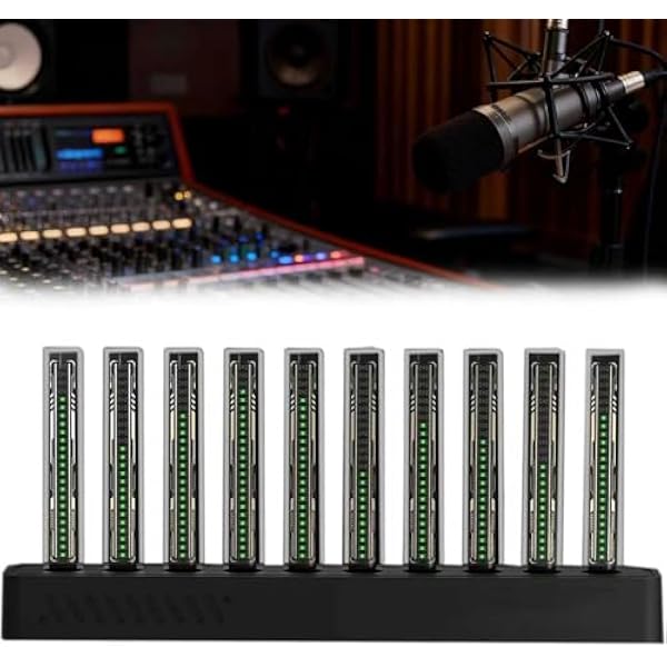 Analizator spektrum muzycznego RGB z 10 lampami Nixie 12 kolorów 6 wzorów regulowana czułość i jasność dla miłośników muzyki