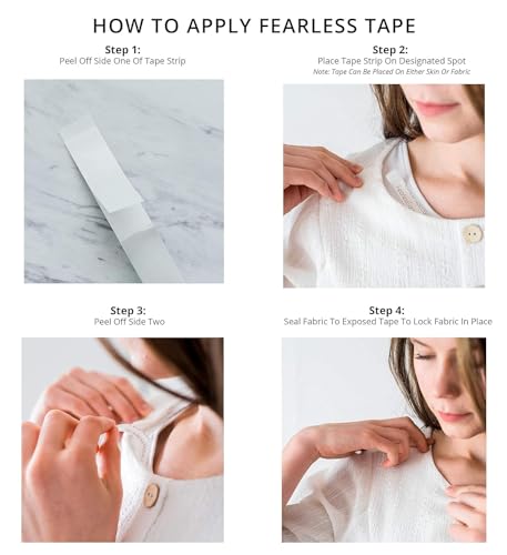 COOFANDY 216 Strips Double Sided Tape for Fashion, Clothing and Body | All Day Strength Invisible Dress Tape for women | Gentle to stick on Skin and clothes | Transparent (216... - Image 4