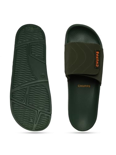 Image of CHUPPS Flow Men's Orthopedic Adjustable Sliders | Lightweight Cushioned Slides | Soft EVA Footbed | Anti-Slip Comfortable Slip-On Slippers for Indoor & Outdoor Use