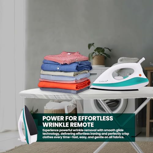 Image of Cadlec Advanced Lightweight Dry Iron with Non-Stick Teflon Coating | 1000W | Sleek Design | 2-Year Warranty