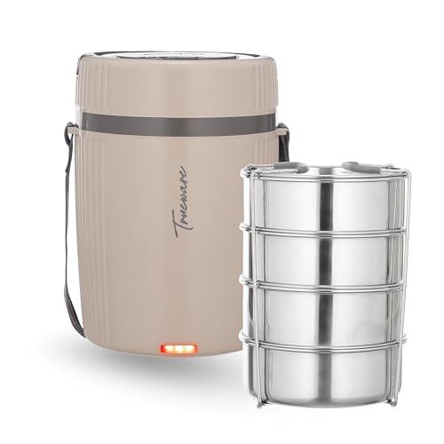 Image of Tureware Electric 4 PU Insulated 4 Stainless Steel Container 450 ML Each Thermoware Electric Lunch Box
