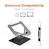 GRIFEMA Laptop Stand for Desk, Foldable Laptop Riser with 360° Swivel Base, Adjustable Height & Angle, Ventilated Computer Stand Compatible with MacBook Air/Pro, Dell, and 11-17" Laptops - Black #1
