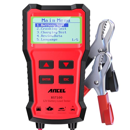 ANCEL BST100 Car Battery Tester 12V, 100-2000 CCA Load Tester...
