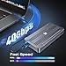 40Gbps NVMe Enclosure,V VCOM M.2 NVMe SSD Enclosure, Aluminum Alloy External NVMe Enclosure Support Size 2280 M&B+M-Key,Compatible with Thunderbolt 3/4,USB4/3.2/3.1/3.0/2.0