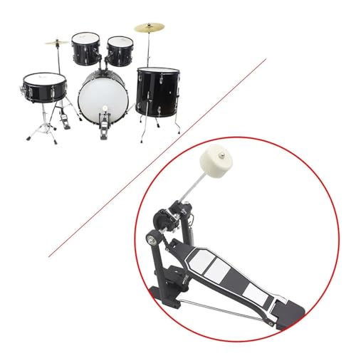 4 Pcs Double Hammer Head Drum Machine Pedal de Batería miniatura 4