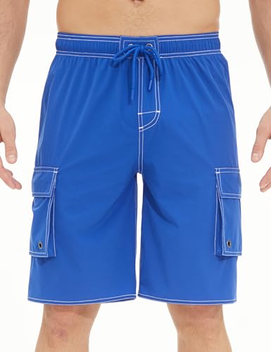 Mens Long Board Shorts Compression Liner 10 Inch Inseam Beachwear2