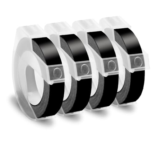 Amazon | ダイモ テープ 幅9mm 長さ3m 黒 エンボステープ つやあり