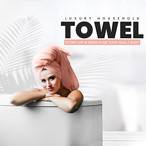 GC GAVENO CAVAILIA Pack of 2 Large Jumbo Bath Sheet 100x180cm - 700 GSM 100% Egyptian Cotton Quick Dry & Highly Absorbent Bath Towels – Soft Plush Towel for Home, Spa & Hotel – Blush Pink - Cosy Home Interiors GC GAVENO CAVAILIA Pack of 2 Large Jumbo Bath Sheet 100x180cm - 700 GSM 100% Egyptian Cotton Quick Dry & Highly Absorbent Bath Towels – Soft Plush Towel for Home, Spa & Hotel – Blush Pink - Image 6