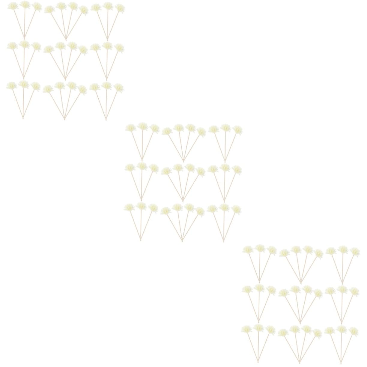 Healifty 90pcs Rattan Flower Sticks for Diffuser Simulated Floral Decor for Home Office and Events