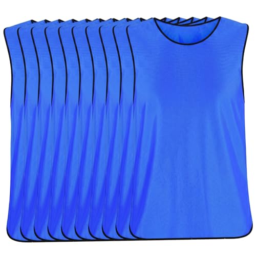Paquet de 10 pinnies pour adultes bleu foncé, gilet léger respirant