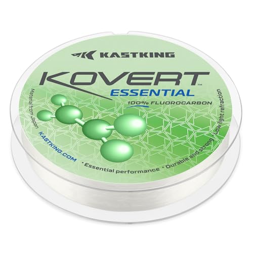 KastKing Kovert Essential 100% Fluorocarbon Fishing Line,50LB,50Yds