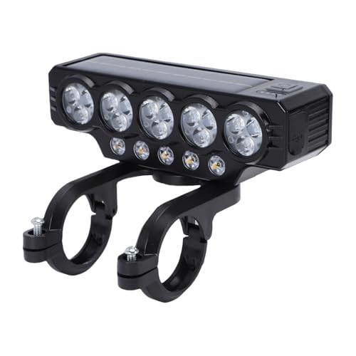 Luz solar para bicicleta que soluciona apagones con su faro de 200 M y alarma 120 dB 5