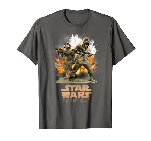 Star Wars Rogue One Pao and Bistan Battle Scene T-Shirt